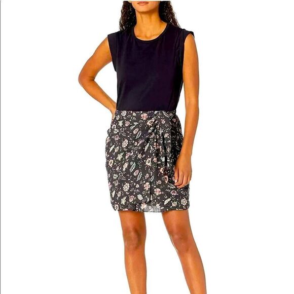 Rebecca Taylor 278801 Women's Sleeveless Isabella Dress, Black Combo - Picture 1 of 5